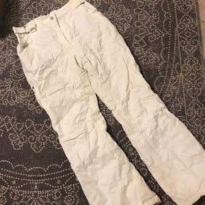 White snow pants